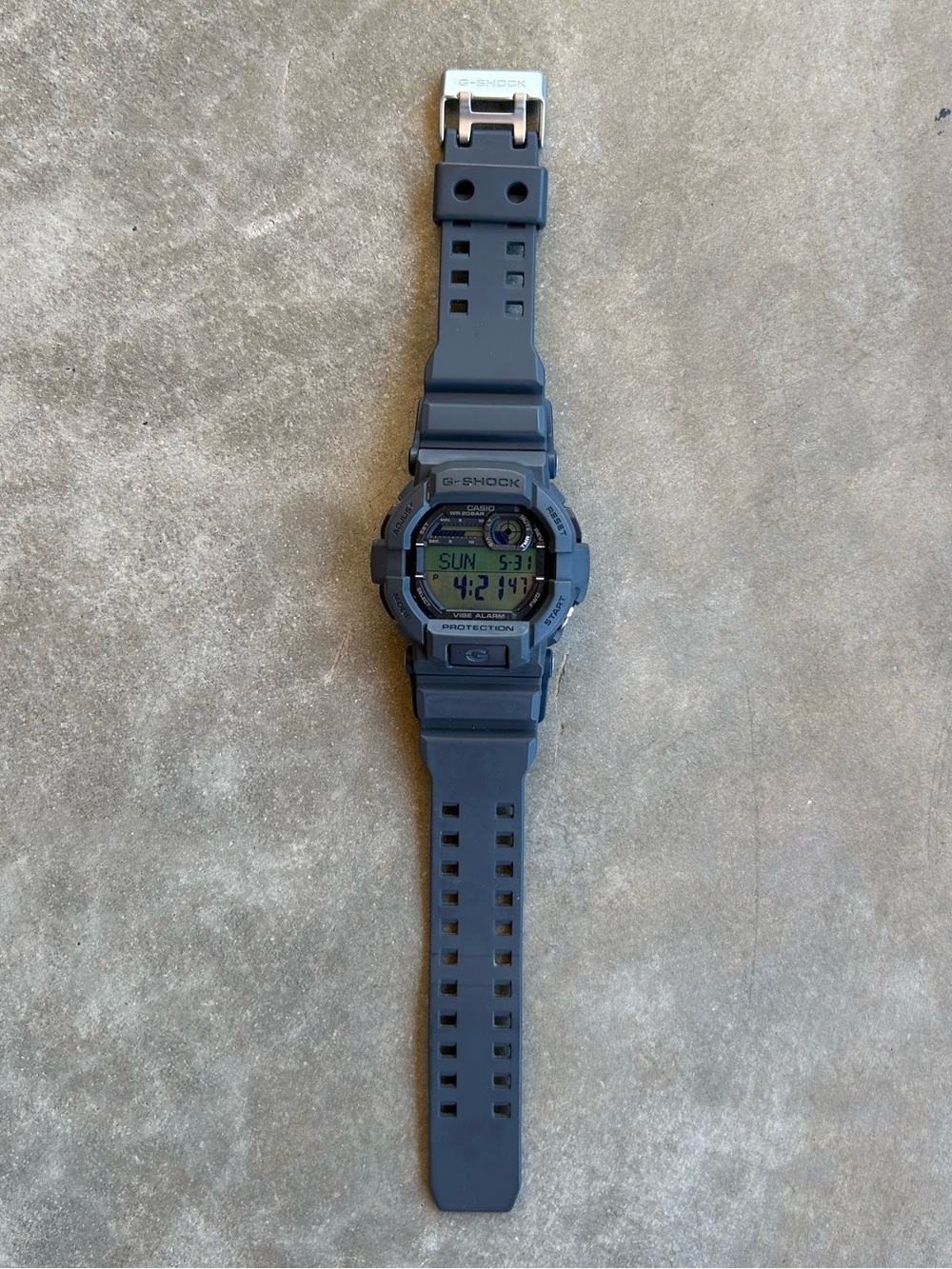 G-Shock GD-350 Men's Digital Watch in Black with Silver Buckle